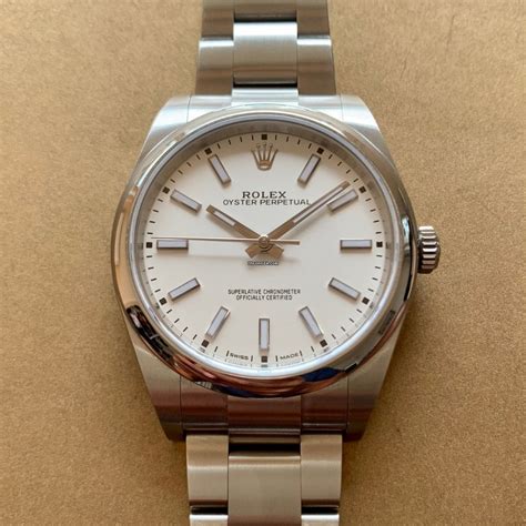 rolex perpetual 39 white|39 mm rolex.